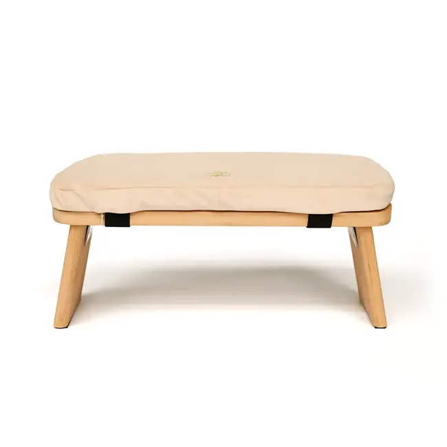 Meditation Bench │ Bamboo │ Foldable │ Velvet Cushion │ Sand