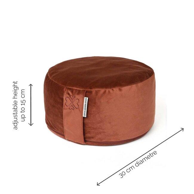 Meditatiekussen │ Rond │ Fluweel │ Earth