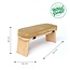 Meditationsbank │ Bambus │ Faltbar │ Samtkissen │ Gold