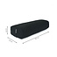 Rechteckiges Yoga Bolster | Schwarz | Baumwolle | 61cm lang
