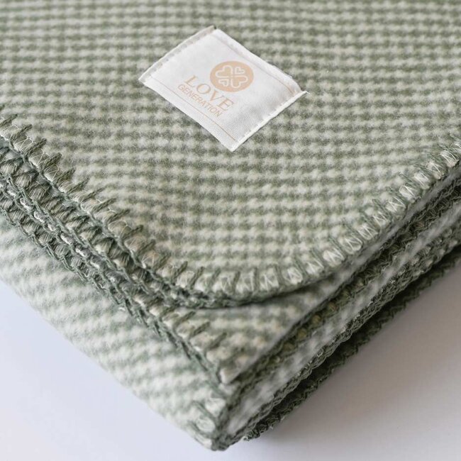 Eco Yoga Blanket │ Organic Cotton │ Extra Soft │ Stripy Sage