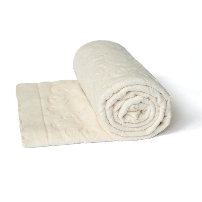 Eco Yoga Blanket │ Organic Cotton │ Extra Soft │ Arabica Structure │White