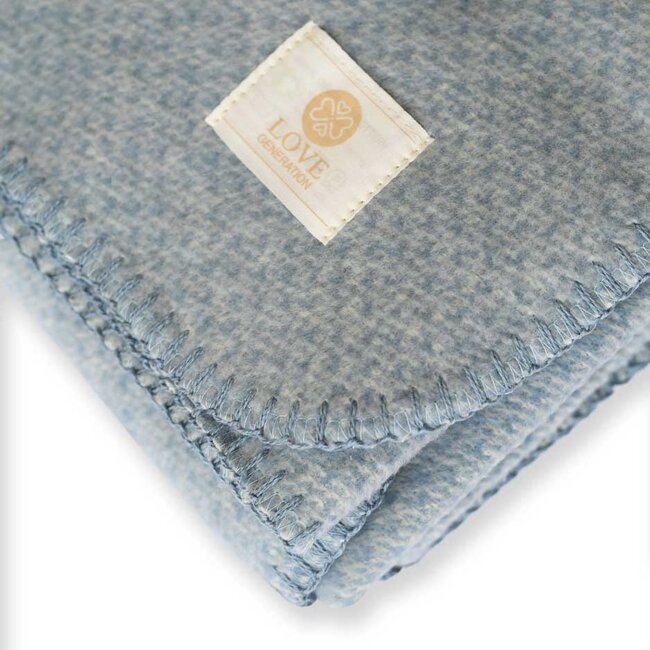 Eco Yogadeken │ Biologisch Katoen │ Extra Zacht │ Blauw Melange