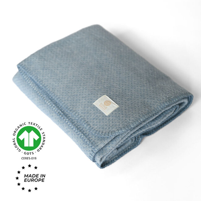 Eco Yogadeken │ Biologisch Katoen │ Extra Zacht │ Blauw Melange