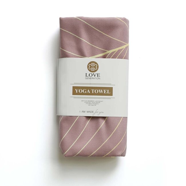 Zweiseitige Yoga Handtuch - Pink Leaves