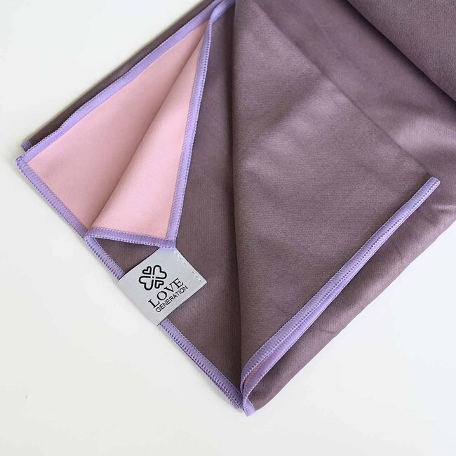 Tweezijdige Yoga Handdoek - Roze & Paars