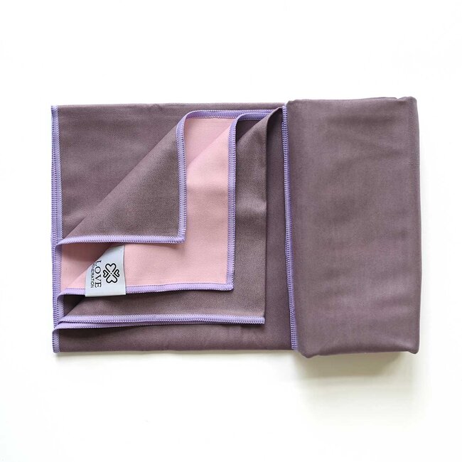 Zweiseitige Yoga Handtuch - Rosa & Lila