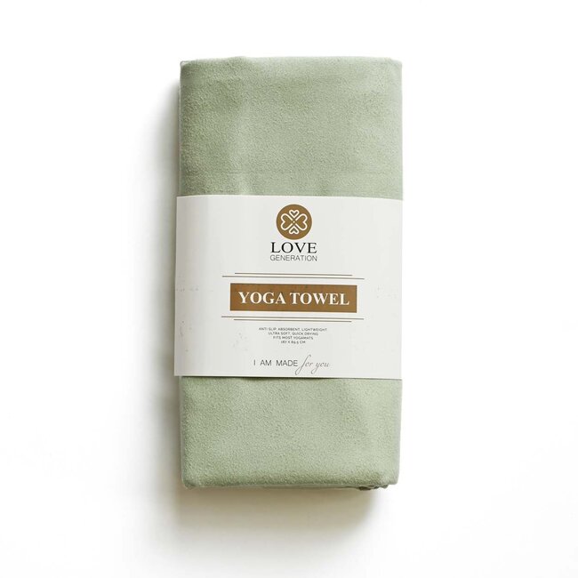 Tweezijdige Yoga Handdoek - Donkergroen & Sage ***