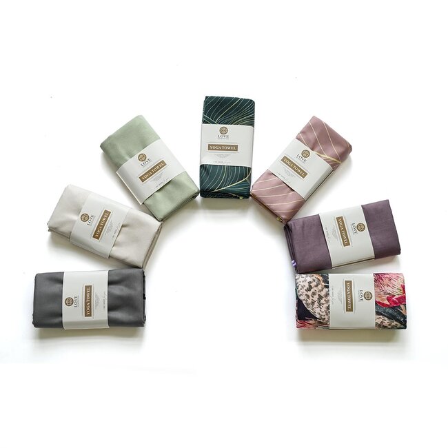 Tweezijdige Yoga Handdoek - Donkergroen & Sage ***