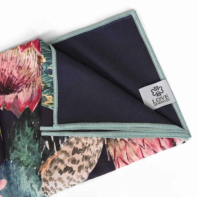 Zweiseitige Yoga Handtuch - Royal Peacock