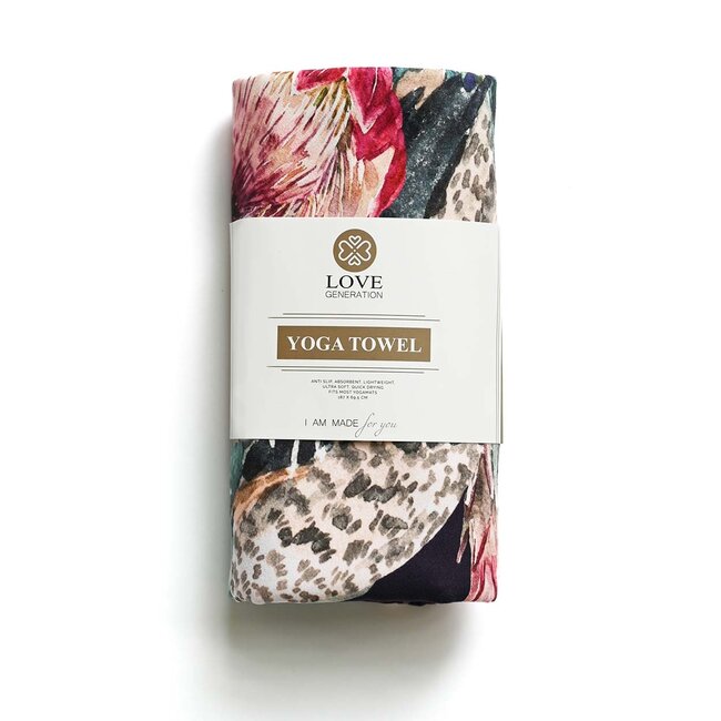 Zweiseitige Yoga Handtuch - Royal Peacock