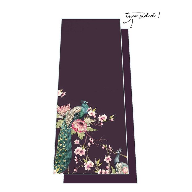 Tweezijdige Yoga Handdoek - Royal Peacock
