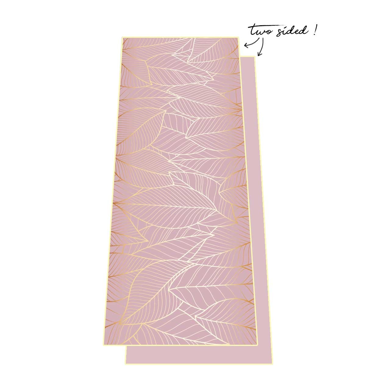 Love Generation, Love Generation Love Yoga Handdoek - Pink Leaves