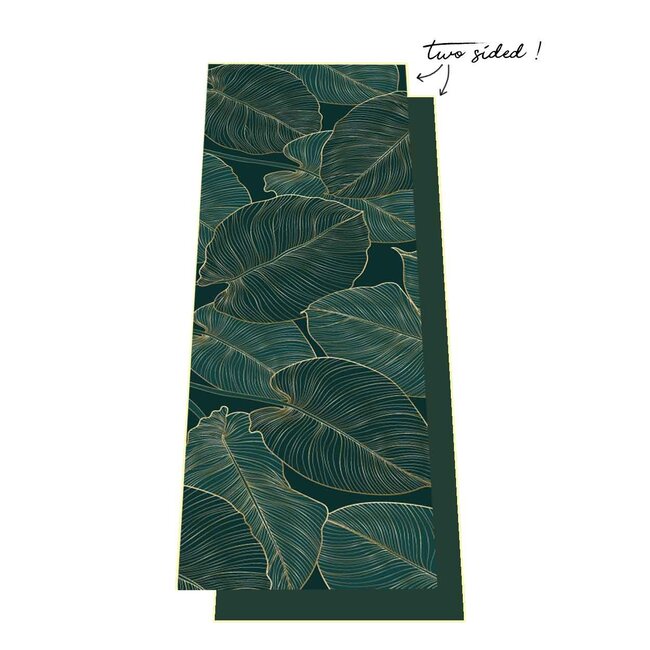 Zweiseitige Yoga Handtuch - Green Leaves