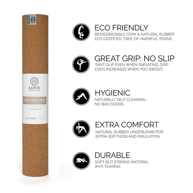 Eco Kurk Yogamat │Align with the Stars │ 4mm │ Anti Slip