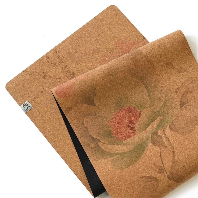 Eco Kurk Yogamat │Faded Flowers │ 4mm │ Anti Slip