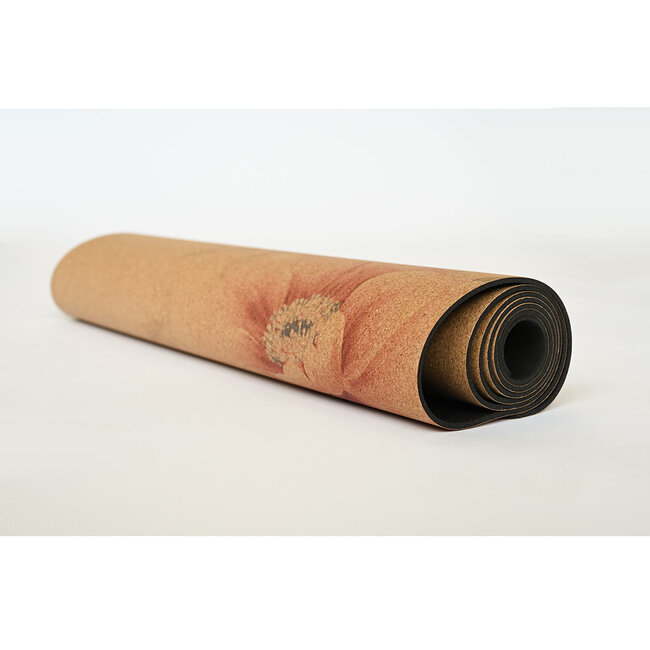 Eco Cork Yoga Mat │Faded Flowers │ 4mm │ Anti Slip