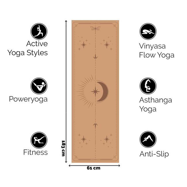 Öko-Kork-Yogamatte │Align with the Stars │ 4mm │ Rutschfest