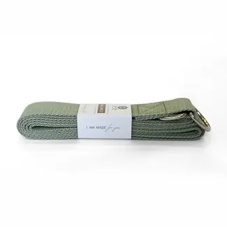 Love Generation Cotton Yoga Strap - Dark Green - Extra Long