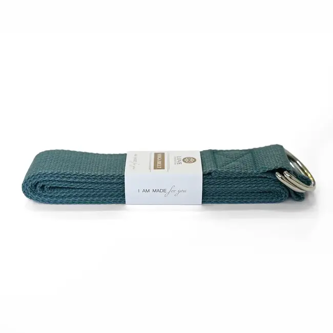 Cotton Yoga Strap - Blue - 250 cm