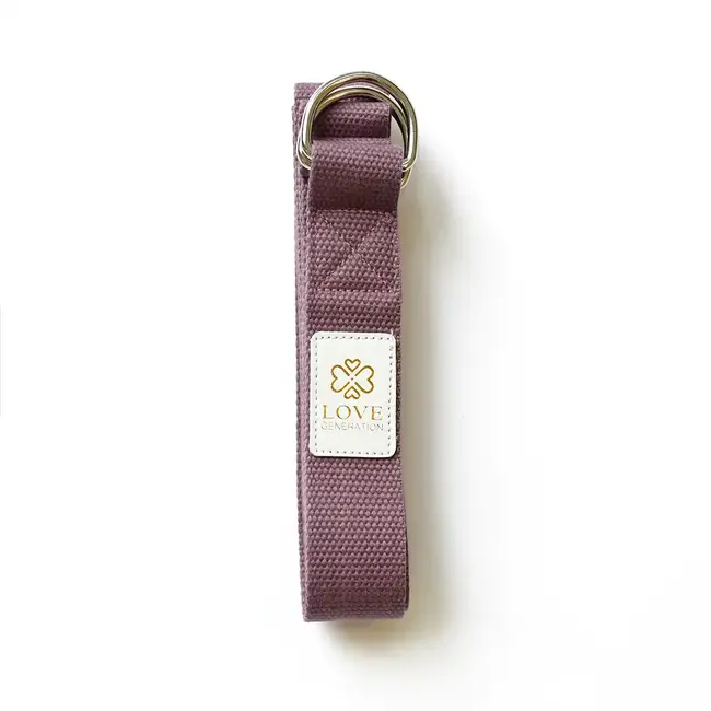Cotton Yoga Strap - Purple - 250 cm