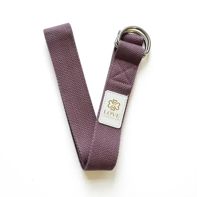 Cotton Yoga Strap - Purple - 250 cm