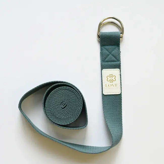 Cotton Yoga Strap - Blue - 250 cm