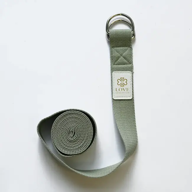 Cotton Yoga Strap - Green - 250 cm
