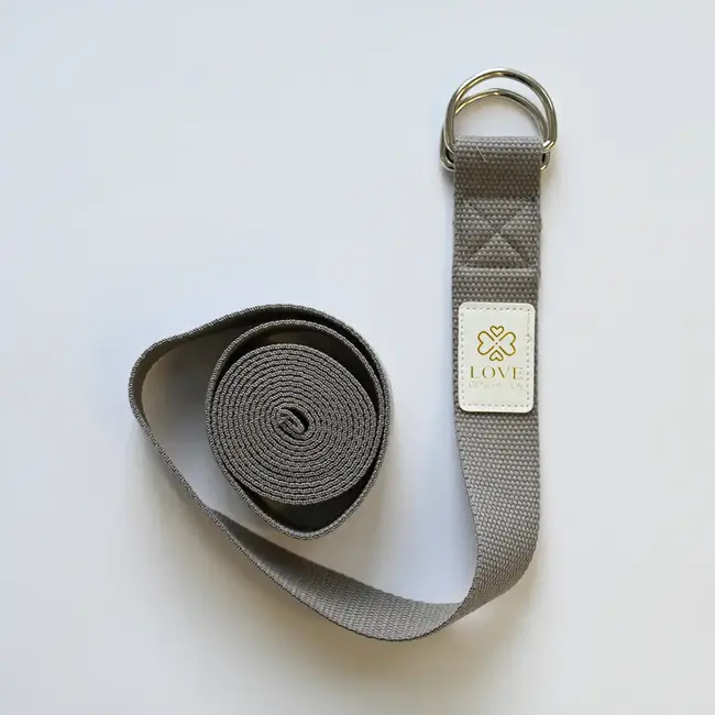 Cotton Yoga Strap -  Taupe - 250 cm