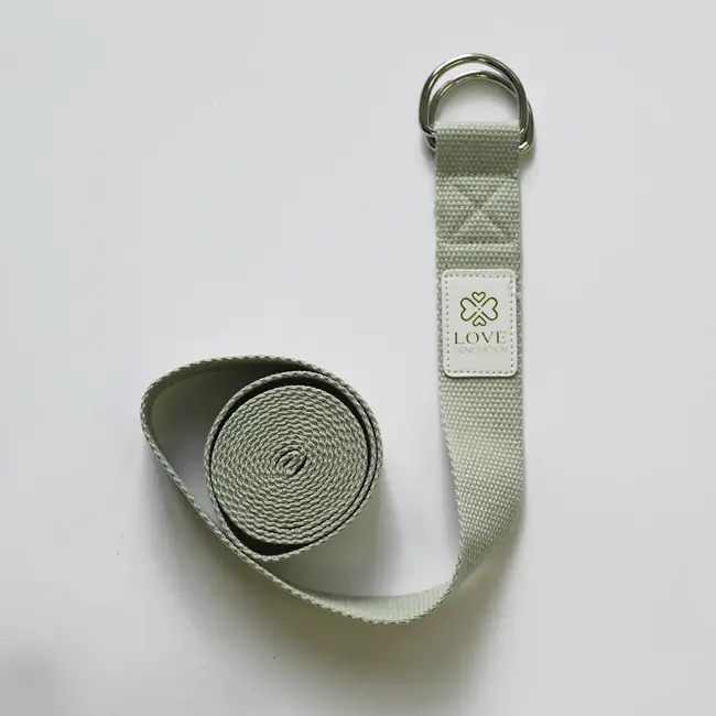 Cotton Yoga Strap - Serenity Sage - Green - 250 cm