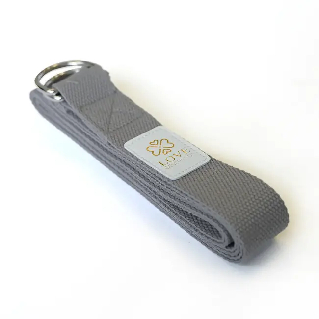 Cotton Yoga Strap -  Taupe - 250 cm