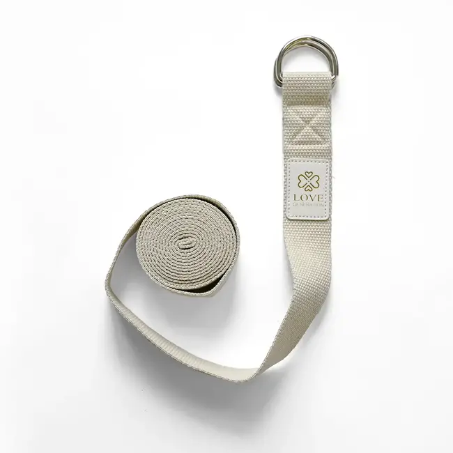 Baumwolle Yoga Gürtel - Sand - 250 cm