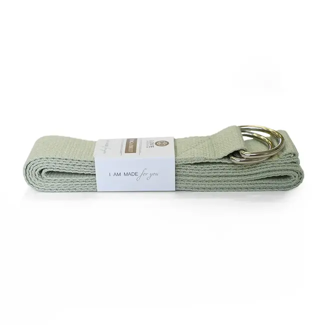 Baumwolle Yoga Gürtel - Serenity Sage - Grün - 250 cm