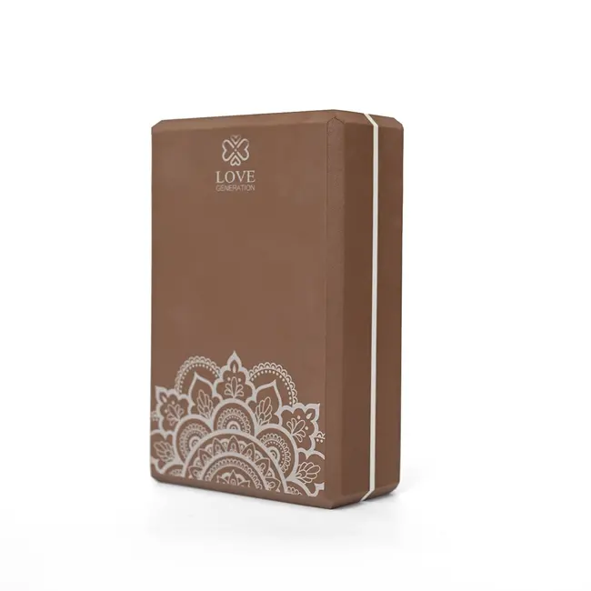 Yoga Block | EVA Foam | Mandala - Brown