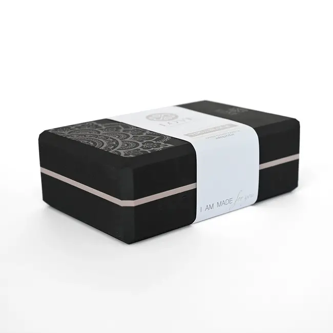 Yogablok | Eva Foam | Mandala - Blessed Black