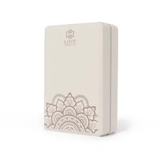 Love Generation Foam Yoga Block  - Mandala - Wonderful White