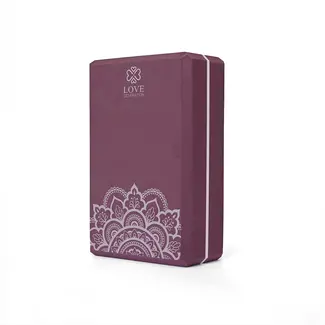 Love Generation Foam Yoga Block  - Mandala - Peaceful Purple