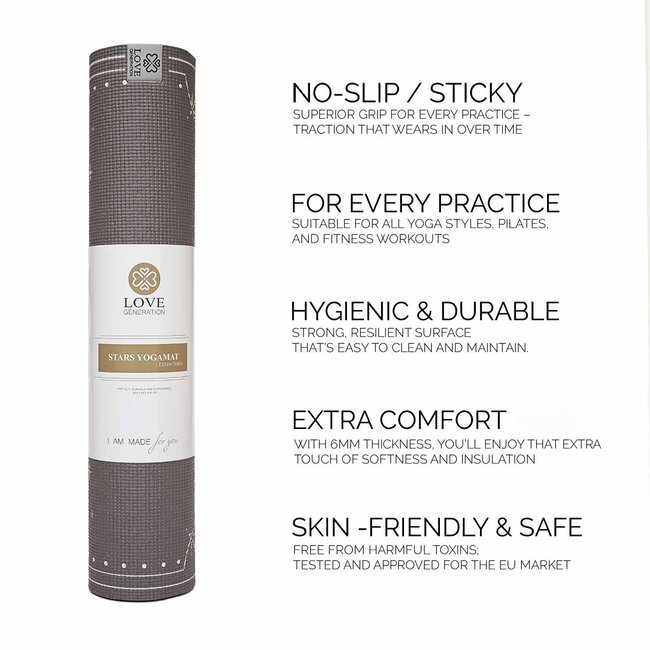 Align with the Stars Yogamatte │ Extra Dick │ Taupe