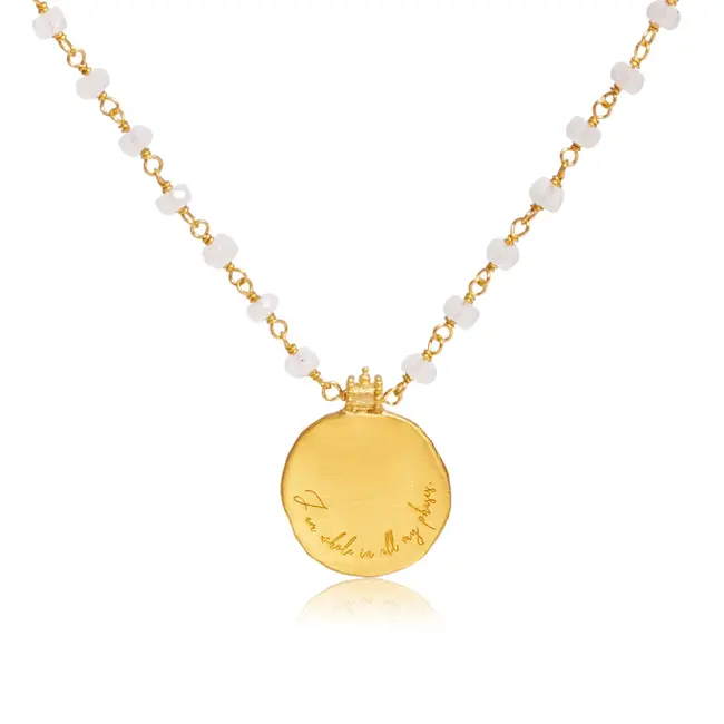 I am Whole Crystal  • Ketting  • Verguld