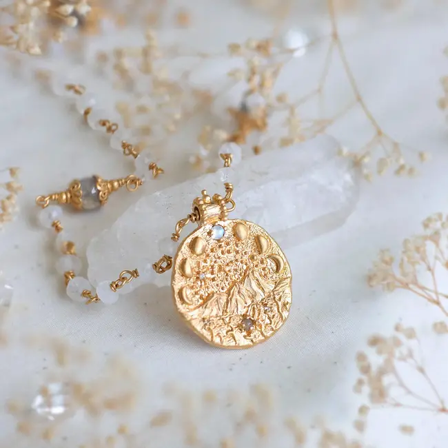 I am Whole Crystal  • Ketting  • Verguld