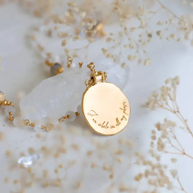 I am Whole Crystal  • Ketting  • Verguld