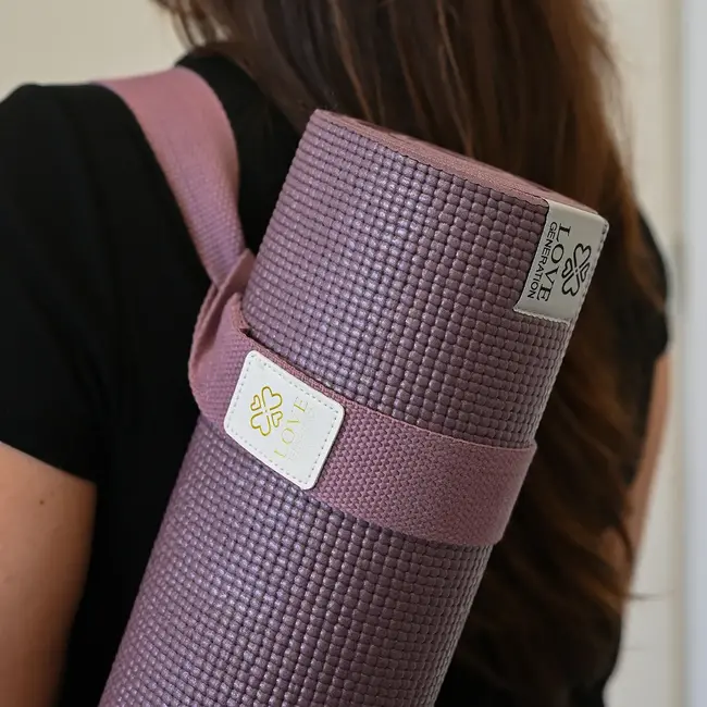 Tragegurt für Yogamatte │ Baumwolle │ Aubergine Lila