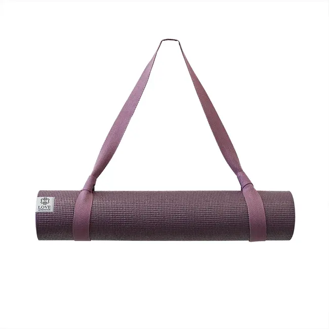 Yoga Mat Carrying Strap │ Cotton │ Aubergine Purple
