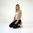 Meditationsbank │ Bambus │ Faltbar │ Samtkissen │ Meeresgrün