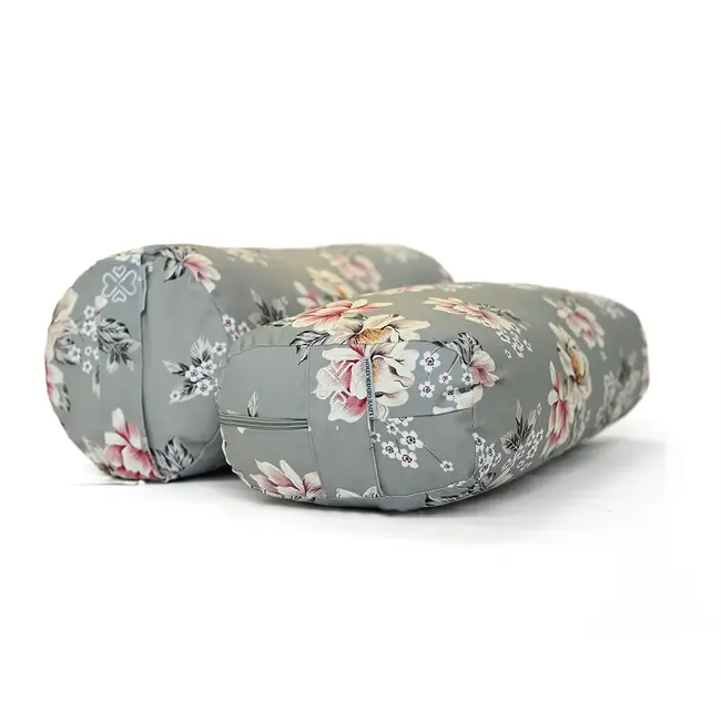 Rectangular Yoga Bolster | Vintage Flowers | Cotton | 61cm long