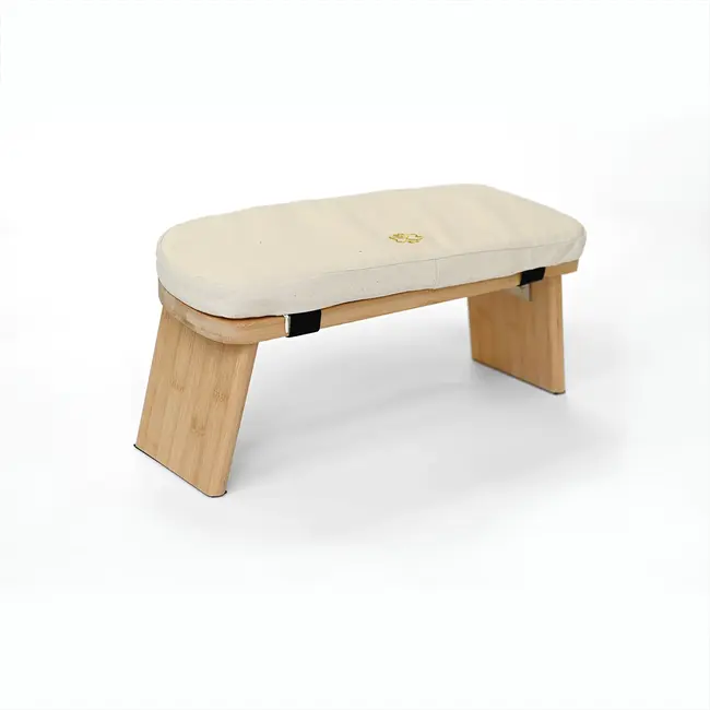 Meditation Bench │ Bamboo │ Foldable │ Unbleached Cotton Cushion