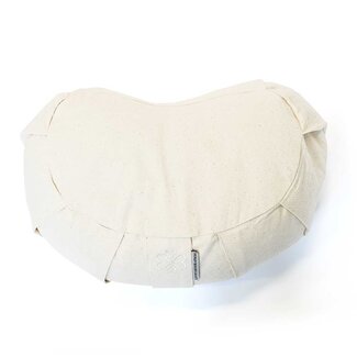 Love Generation Meditation Cushion │ Half Moon │ Unbleached Cotton