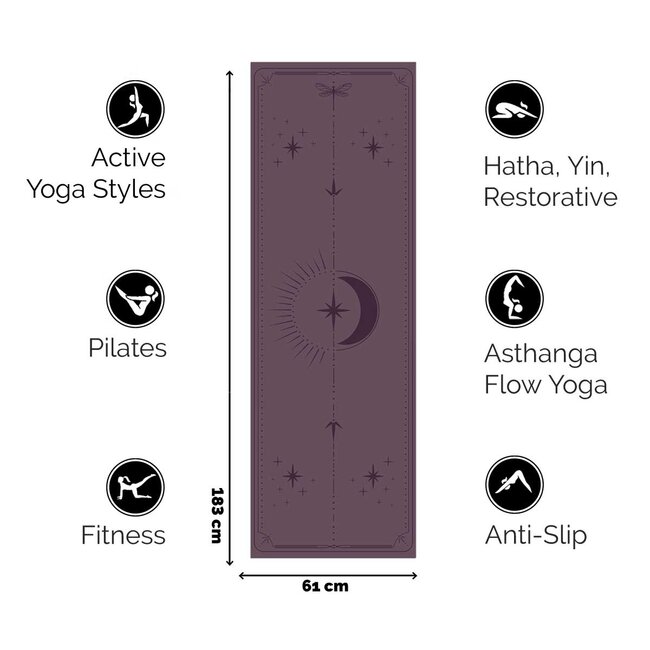 Align with the Stars Yogamatte │ Extra Dick │ Lila