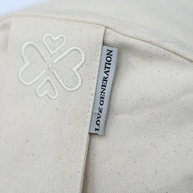 Round Yoga Bolster | Unbleached Cotton | 61cm long