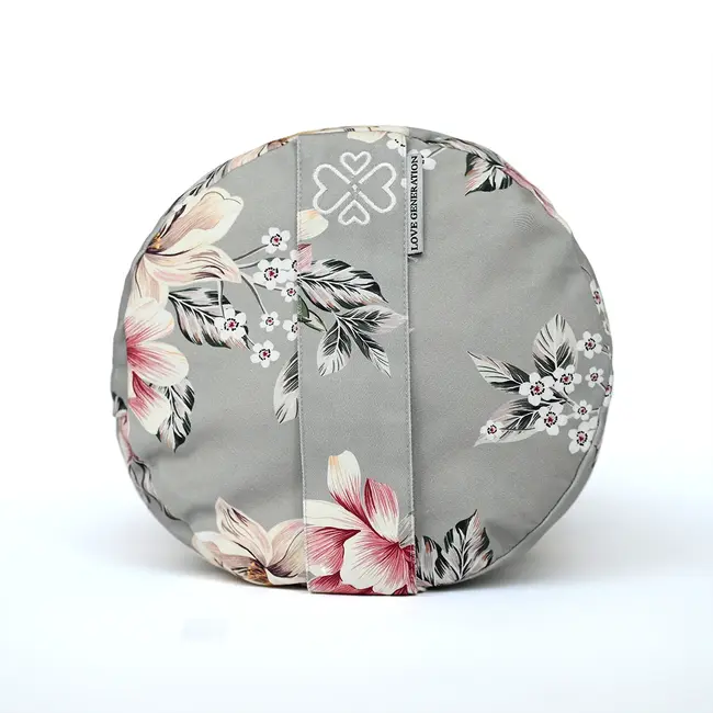 Ronde Yogabolster | Vintage Flowers | Katoen | 61cm lang